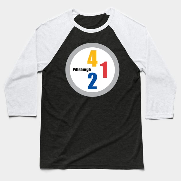 412 Pittsburgh Logo Baseball T-Shirt by Baggss